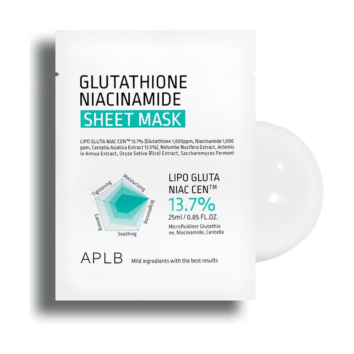 APLB Glutathione Niacinamide Sheet Mask - TokTok Beauty