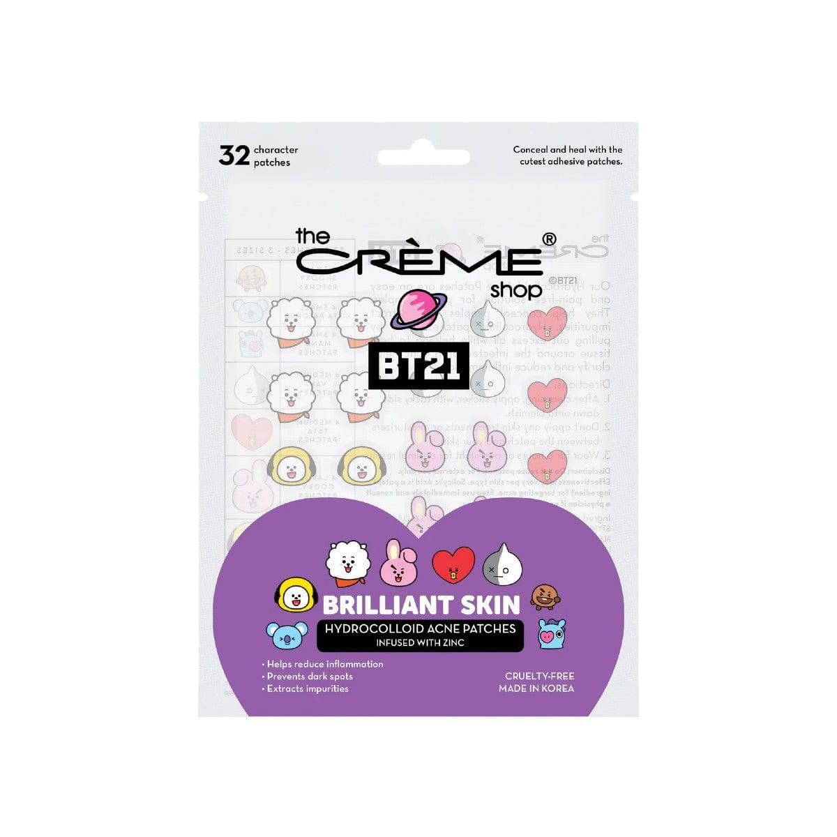 The Creme Shop BT21 Brilliant Skin Hydrocolloid Acne Patches - TokTok Beauty